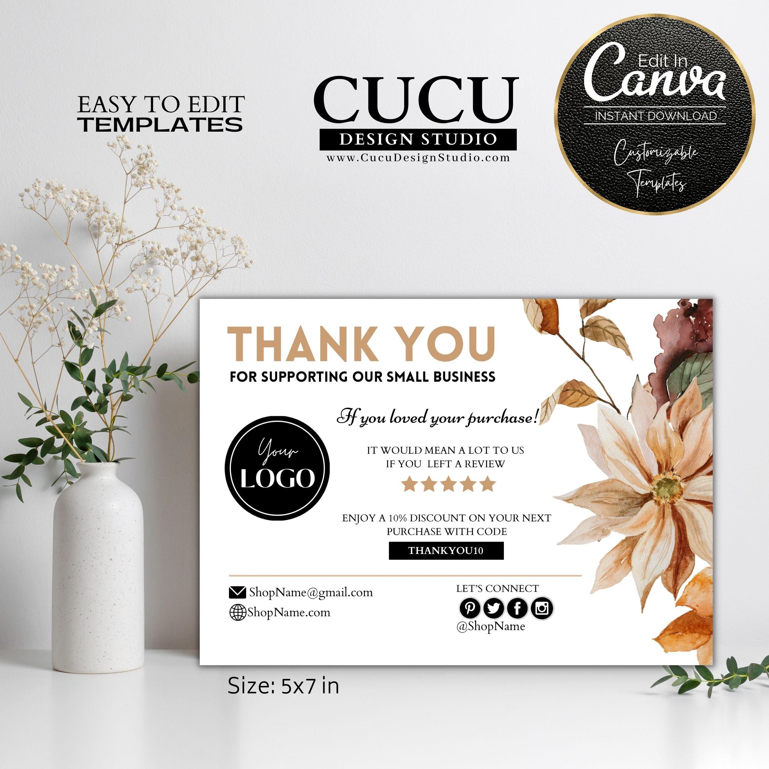 Business Thank You Card Designs