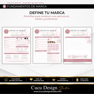 Plantillas de fundamentos de marca para definir la identidad de un negocio de belleza