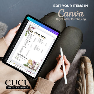 Nail Salon Price List Template | BPL104_Eng - Cucu Design Studio