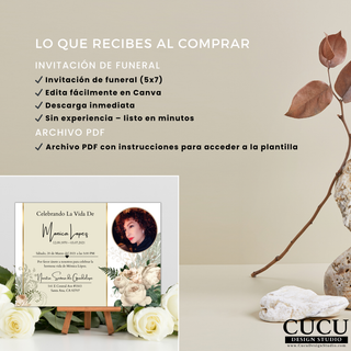 Información importante sobre descarga digital, edición en Canva gratis y opciones para imprimir o compartir digitalmente / Important info about digital download, free Canva editing and print or share options