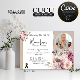 Canva funeral template, Canva funeral invitation, Canva funeral card, Canva loss of loved one template, Canva printable funeral template, Canva funeral announcement, Canva sympathy cards, Canva death card, Canva celebration of life template, Canva in Loving memory template, Canva cards, Canva templates, Funeral card online, Funeral invitation templates, In loving memory template canva, Funeral invite, Funeral card invitation online edit, Cucu Design Studio