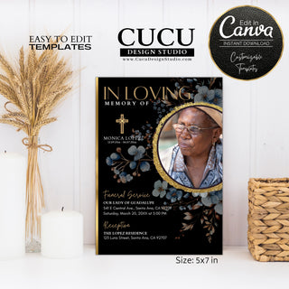 Canva template, Funeral card, Funeral template, Loss of loved one, Printable funeral template, Funeral announcement, Sympathy cards, Death card, Celebration of life, In Loving memory template  Canva funeral template, Canva funeral invitation, Canva funeral card, Canva loss of loved one template, Canva printable funeral template, Canva funeral announcement, Canva sympathy cards, Canva death card, Cucu Design Studio