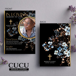 Canva template, Funeral card, Funeral template, Loss of loved one, Printable funeral template, Funeral announcement, Sympathy cards, Death card, Celebration of life, In Loving memory template  Canva funeral template, Canva funeral invitation, Canva funeral card, Canva loss of loved one template, Canva printable funeral template, Canva funeral announcement, Canva sympathy cards, Canva death card, Cucu Design Studio, Spanish memorial cards, Spanish celebration of life, Spanish obituary 