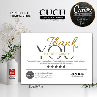 thank you for shopping small, thank you for your support, card template, business thank you card, business thank you note template, customer thank you card template, DIY thank you card small business, digital thank you card template, canva templates, canva, editable cards, corporate thank you cards, business thank you cards, note cards thank you, canva cards for sale, easy to edit canva cards