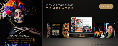 Feliz dia de los muertos, Mexican day of the dead, funeral templates, day of the dead customizable templates, que en paz descanse