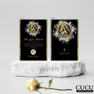 Spanish Virgen Mary, La Virgen Maria, Spanish Virgen Mary funeral template, Spanish Virgen Mary funeral Card, Printable Catholic Funeral Template, Nuestra Señora de Guadalupe, Nuestra Señora de Guadalupe Tarjeta Funebre, Spanish Celebration of Life, In Loving Memory, Spanish Catholic funeral template, Editable Spanish funeral service card, Funeral service invitation template, Plantilla funebre, Memorial template in Spanish, Catholic cards, Our Lady of Guadalupe,