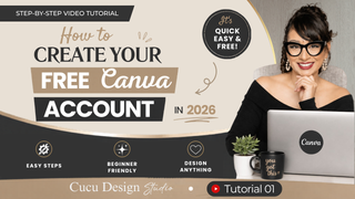 English
Tutorial 01: How to create a free Canva account in 2026 step-by-step video tutorial for beginners.
Spanish
Tutorial 01: Cómo crear una cuenta gratuita de Canva en 2026 con una guía paso a paso para principiantes.