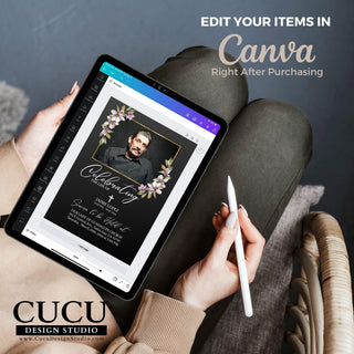 Canva template, Funeral card, Funeral template, Loss of loved one, Printable funeral template, Funeral announcement, Sympathy cards, Death card, Celebration of life, In Loving memory template  Canva funeral template, Canva funeral invitation, Canva funeral card, Canva loss of loved one template, Canva printable funeral template, Canva funeral announcement, Canva sympathy cards, Canva death card, Cucu Design Studio
