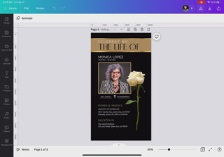 How to edit canva funeral card, how to edit celebration of life funeral service card template, canva template funeral, canva funeral card, in loving memory, sympathy card, memorial service invitation card, funeral invitation card template, helpful video on how to edit Canva mobile funeral card, canva, canva espanol, targeta digital de funeral, invitacion para funeral, editar velorio invitacion de funeral, plantillas canva funeral tarjetas