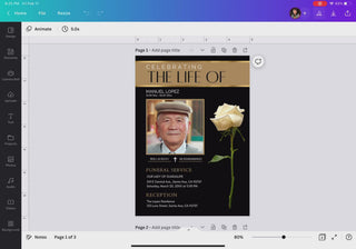 Funeral card online, Funeral invitation templates, In loving memory template canva, Funeral invite, Funeral card invitation online edit, Bereavement announcement cards,  Canva template, Funeral card, Funeral template, Loss of loved one, Printable funeral template, Funeral announcement, Sympathy cards, Death card, Celebration of life, In Loving memory template