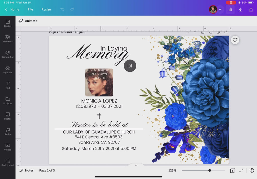 Canva funeral template, Canva funeral invitation, Canva funeral card, Canva loss of loved one template, Canva printable funeral template, Canva funeral announcement, Canva sympathy cards, Canva death card, Canva celebration of life template, Canva in Loving memory template, Canva cards, Canva templates, Cucu Design Studio
