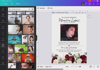 Funeral card online, Funeral invitation templates, In loving memory template canva, Funeral invite, Funeral card invitation online edit, Bereavement announcement cards,  Canva template, Funeral card, Funeral template, Loss of loved one, Printable funeral template, Funeral announcement, Sympathy cards, Death card, Celebration of life, In Loving memory template