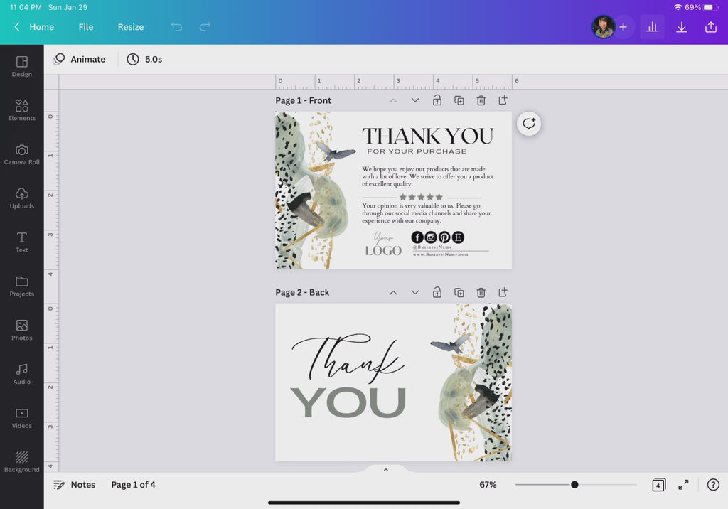 Small business thank you cards, thank you card, thank you template, thank you for your order, thank you for supporting our small business card, printable thank you cards, canva templates, canva templates, canva thank you cards, editable thank you cards, abstract thank you card, template bundle pack, thank you bundle pack, cucu design studio, easy to edit template cards