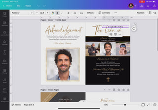 Customizable funeral program, Canva loss of loved one template in Spanish, Canva cards in Spanish, Canva templates in Spanish, Viewing in Spanish funeral template, Adios funeral card,  Funeral viewing invitation,  digital funeral card,  Canva template,  Canva editable funeral card,  Editable funeral invite, evite funeral card