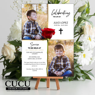Celebration of life memorial card template, invitation to funeral, photo sympathy funeral memorial, editable memorial cards, printable funeral cards, funeral announcement card template, printable memorial service card template, male funeral cards, boy funeral card, baby funeral cards