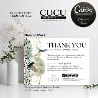 Small business thank you cards, thank you card, thank you template, thank you for your order, thank you for supporting our small business card, printable thank you cards, canva templates, canva templates, canva thank you cards, editable thank you cards, abstract thank you card, template bundle pack, thank you bundle pack, cucu design studio, easy to edit template cards