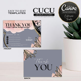Small business thank you cards, thank you card, thank you template, thank you for your order, thank you for supporting our small business card, printable thank you cards, canva templates, canva templates, canva thank you cards, editable thank you cards, abstract thank you card, template bundle pack, thank you bundle pack, cucu design studio, easy to edit template cards