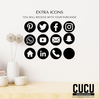 Thank You Stickers Animal Print | Printable Editable Stickers | BTS102_Eng - Cucu Design Studio