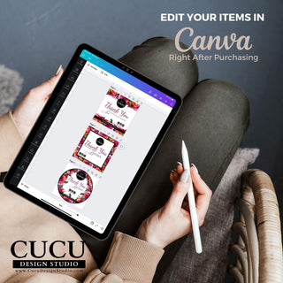 Canva sticker template, Label template, Printable editable sticker template, Digital sticker template, Online sticker template, Canva sticker template for printing, Round sticker template, Small business thank you stickers