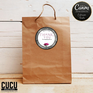 Canva sticker template, Label template, Printable editable sticker template, Digital sticker template, Online sticker template, Canva sticker template for printing, Round sticker template, Small business thank you stickers