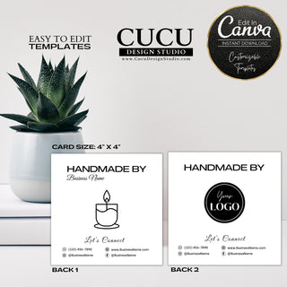 Candle, candle care, candle care card, candle care card template, editable candle care, printable candle care cards, digital download candle care cards, canva templates, template shop, cucu design studio, customizable candle care cards, English candle care cards, Spanish candle care cards, small business cards, small business candle cards, small business candle care cared