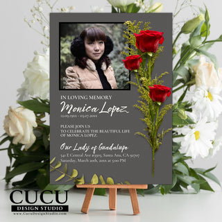 Female funeral cards, women funeral cards, celebration of life funeral invitation, editable memorial cards, printable funeral cards, funeral announcement card template, printable memorial service card template, in loving memory funeral service card template