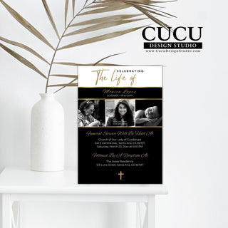 Funeral card online, Funeral invitation templates, In loving memory template canva, Funeral invite, Funeral card invitation online edit, Bereavement announcement cards,  Canva template, Funeral card, Funeral template, Loss of loved one, Printable funeral template, Funeral announcement, Sympathy cards, Death card, Celebration of life, In Loving memory template