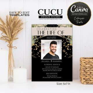 Funeral card online, Funeral invitation templates, In loving memory template canva, Funeral invite, Funeral card invitation online edit, Bereavement announcement cards,  Canva template, Funeral card, Funeral template, Loss of loved one, Printable funeral template, Funeral announcement, Sympathy cards, Death card, Celebration of life, In Loving memory template