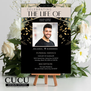 Funeral card online, Funeral invitation templates, In loving memory template canva, Funeral invite, Funeral card invitation online edit, Bereavement announcement cards,  Canva template, Funeral card, Funeral template, Loss of loved one, Printable funeral template, Funeral announcement, Sympathy cards, Death card, Celebration of life, In Loving memory template