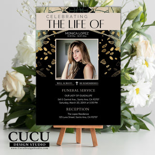 Funeral card online, Funeral invitation templates, In loving memory template canva, Funeral invite, Funeral card invitation online edit, Bereavement announcement cards,  Canva template, Funeral card, Funeral template, Loss of loved one, Printable funeral template, Funeral announcement, Sympathy cards, Death card, Celebration of life, In Loving memory template