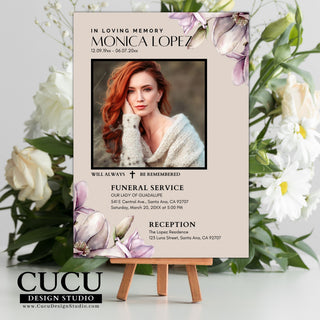 Funeral card online, Funeral invitation templates, In loving memory template canva, Funeral invite, Funeral card invitation online edit, Bereavement announcement cards,  Canva template, Funeral card, Funeral template, Loss of loved one, Printable funeral template, Funeral announcement, Sympathy cards, Death card, Celebration of life, In Loving memory template