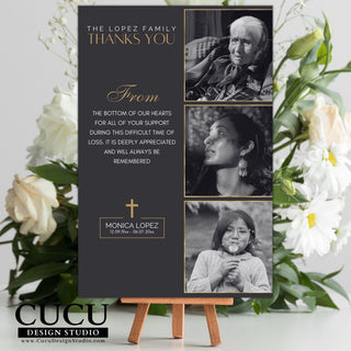 Cucu Design Studio, Canva Templates, Canva Funeral Cards, thank you funeral template, thank you funeral cards, thank you for attending our family funeral, sympathy funeral card, memorial card, memorial template, easy to edit templates, funeral thank you template cards, celebration of life, in loving memory templates, celebration of life templates