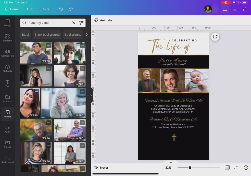 Plantillas Canva Español,  Tarjeta de memoria de funeral, Novenarios, Invitación para aniversario de difunto, Plantillas funebre Canva, Plantillas Canva, Plantillas para editar de funeral, Tarjeta de difuntos para editar, Invitación para funeral en Español, Plantilla para tarjeta de fallecimiento, Programa de funeral en Español, Printable funeral template, Funeral announcement, Sympathy cards, Death card, Cucu Design Studio, Canva In Loving Memory Funeral Invite, how to edit funeral card