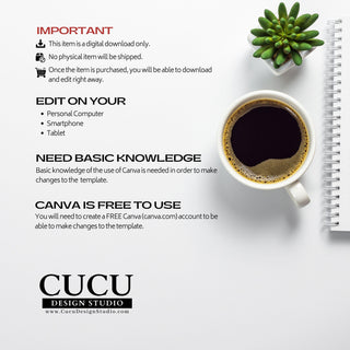 Canva Funeral Card | Funeral Invite | Funeral Template | FAC108_Eng - Cucu Design Studio