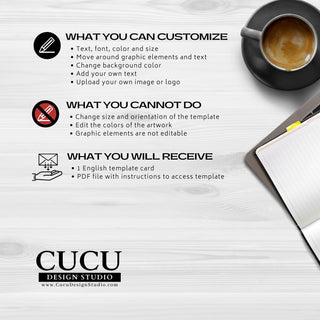 Canva Personalized Funeral Invite Card | Funeral Template | FAC100_Eng - Cucu Design Studio