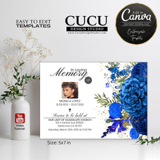 Canva funeral template, Canva funeral invitation, Canva funeral card, Canva loss of loved one template, Canva printable funeral template, Canva funeral announcement, Canva sympathy cards, Canva death card, Canva celebration of life template, Canva in Loving memory template, Canva cards, Canva templates, Cucu Design Studio