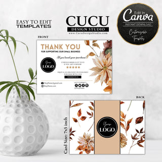 Canva thank you card template, Canva card, canva Template, Thank you card template, printable thank you card, small business thank you card, small business thank you card template, printable thank you card,  editable printable thank you card, thank you for supporting my small business card template, thank you for shopping small card