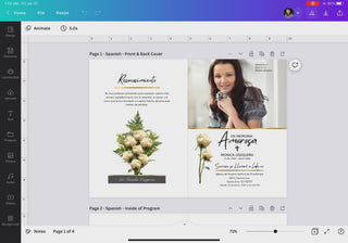 Spanish funeral program, Canva loss of loved one template in Spanish, Canva cards in Spanish, Canva templates in Spanish, Viewing in Spanish funeral template, Adios funeral card,  Funeral viewing invitation in Spanish,  digital funeral card in Spanish,  Canva Spanish template,  Canva Spanish editable funeral card,  Editable Spanish funeral invite,  Spanish evite funeral card