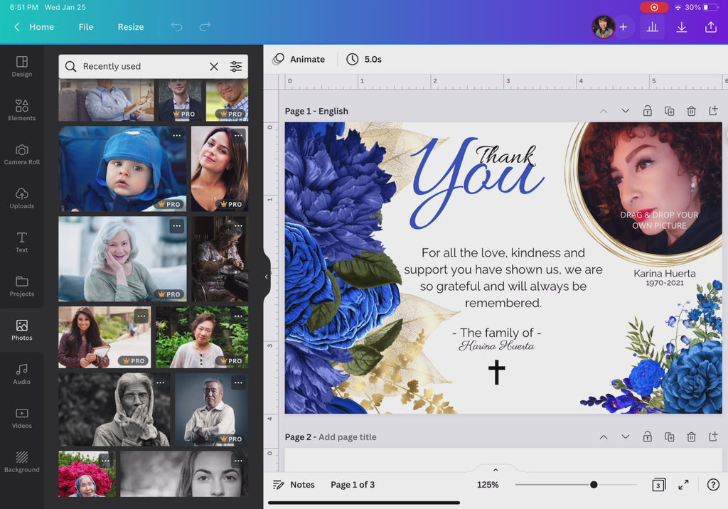 Funeral thank you card template, Personalized funeral thank you card template, Funeral thank you card online, Digital funeral thank you card, Canva funeral thank you card template, Funeral sympathy bereavement thank you card template, difunto, luto
