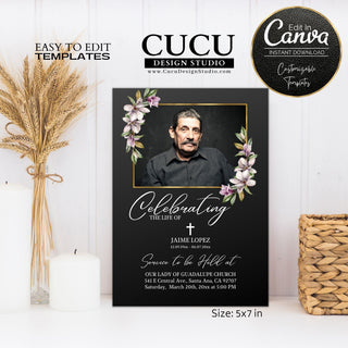 Canva template, Funeral card, Funeral template, Loss of loved one, Printable funeral template, Funeral announcement, Sympathy cards, Death card, Celebration of life, In Loving memory template  Canva funeral template, Canva funeral invitation, Canva funeral card, Canva loss of loved one template, Canva printable funeral template, Canva funeral announcement, Canva sympathy cards, Canva death card, Cucu Design Studio