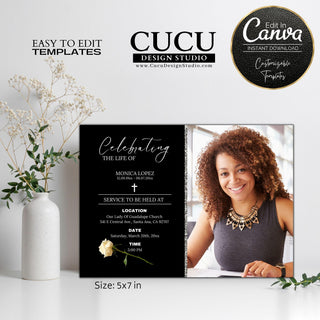 Canva template, Funeral card, Funeral template, Loss of loved one, Printable funeral template, Funeral announcement, Sympathy cards, Death card, Celebration of life, In Loving memory template  Canva funeral template, Canva funeral invitation, Canva funeral card, Canva loss of loved one template, Canva printable funeral template, Canva funeral announcement, Canva sympathy cards, Canva death card, Canva celebration of life template, Electronic Funeral Announcement, digital funeral template, Cucu Design Studio