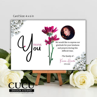 Funeral thank you card template, Personalized funeral thank you card template, Funeral thank you card online, Digital funeral thank you card, Canva funeral thank you card template, Funeral sympathy bereavement thank you card template