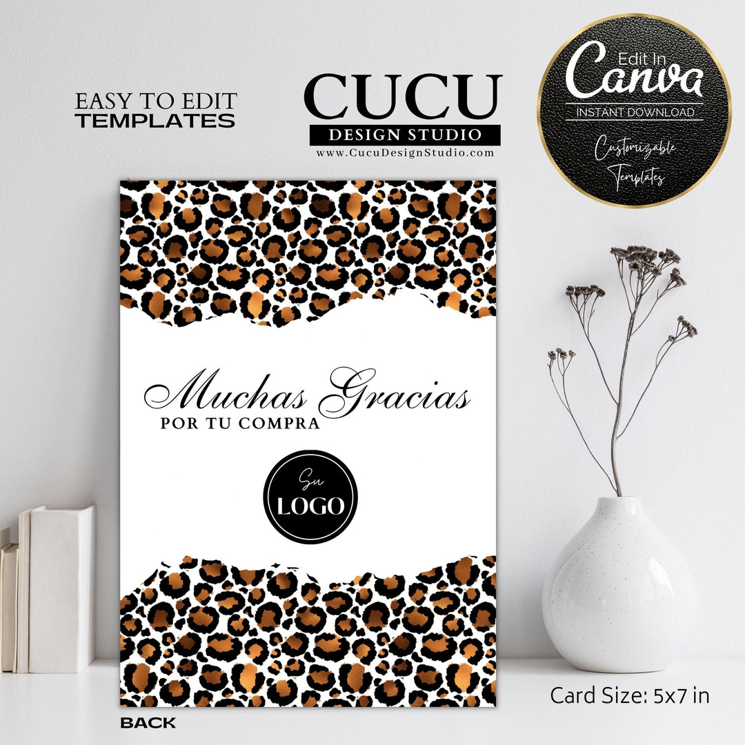 Spanish Thank You Card with Discount Code – Cucu Design Studio, image size:1080x1080